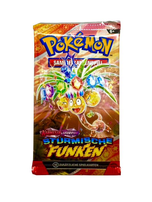 Pokémon Karmesin & Purpur „Stürmische Funken“ Booster Pack ⚡🌴✨