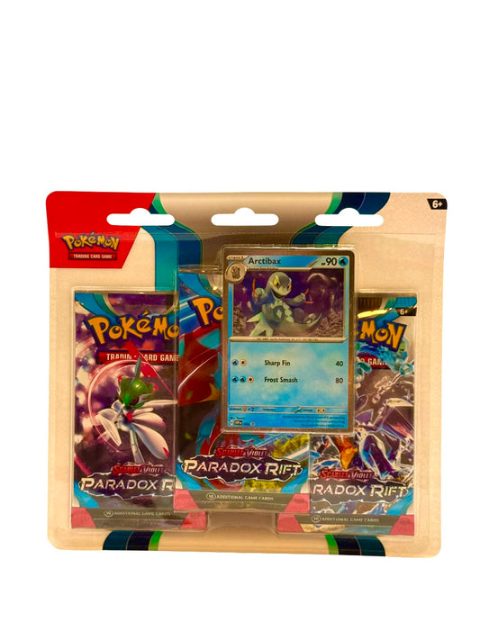 Pokémon Karmesin & Purpur – Paradoxrift 3-Booster Blister mit Promo-Karte Arctibax 🎴✨