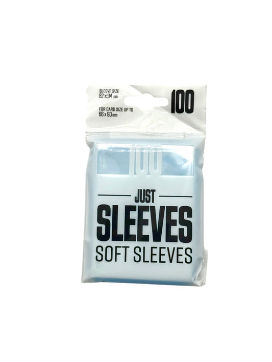 Just Sleeves Soft Sleeves 100 Stück – Kartenhüllen für Sammelkarten & Trading Cards – Klare Schutzhüllen 66x93mm, Standardgröße
