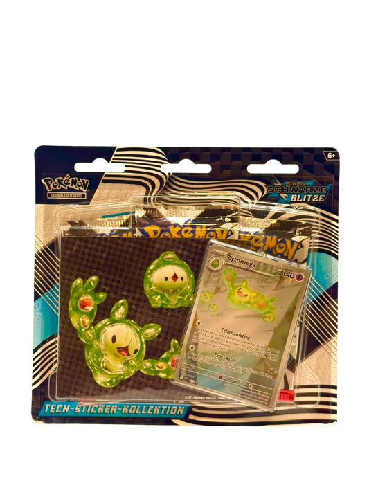 Pokémon Karmesin & Purpur – Schwarze Blitze Tech-Sticker-Kollektion mit Zytomega ⚡💚