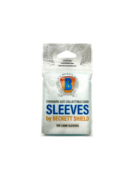 Beckett Shield Card Sleeves 100 Stück – Kartenhüllen für Sammelkarten & Trading Cards – Klare Schutzhüllen Standardgröße, PVC-frei & Ultra Clear