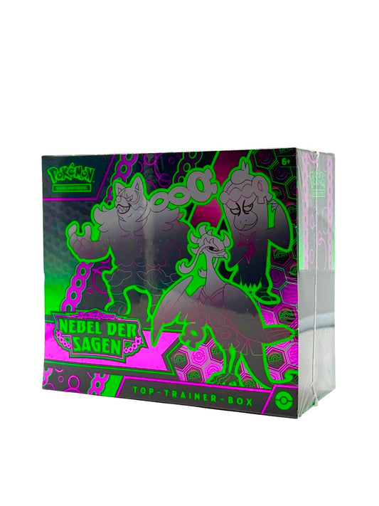 Pokémon Karmesin & Purpur – Nebel der Sagen Top-Trainer-Box (Deutsch, Grün/Violett Design)